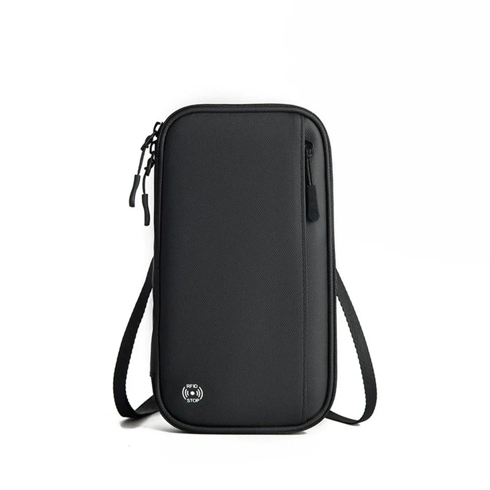 Travel Wallet Passport Holder Crossbody Bag – Card Organizer Neck Pouch for Documents & Tickets