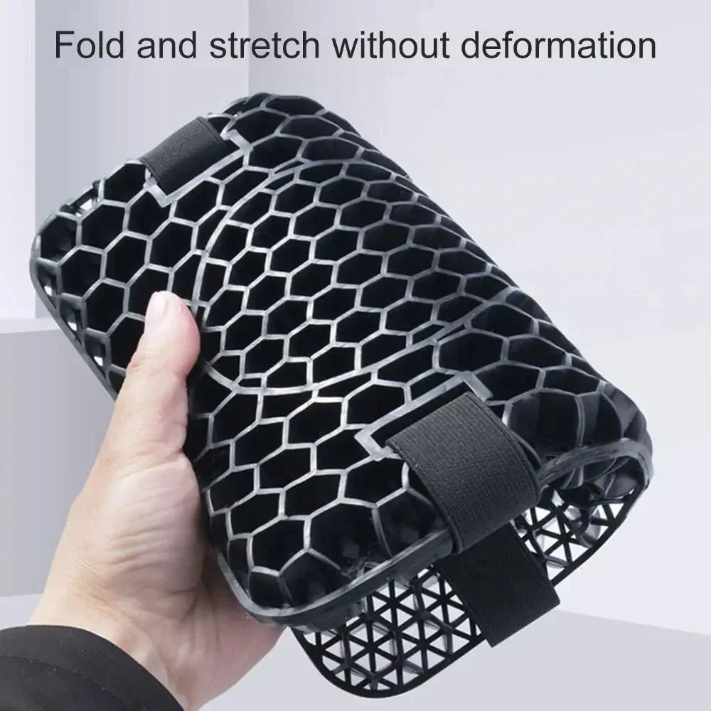 Pressure Relief Gel Honeycomb Motorcycle Seat Cushion — Anti-Slip, Comfortable Universal Seat Cover Accessory
