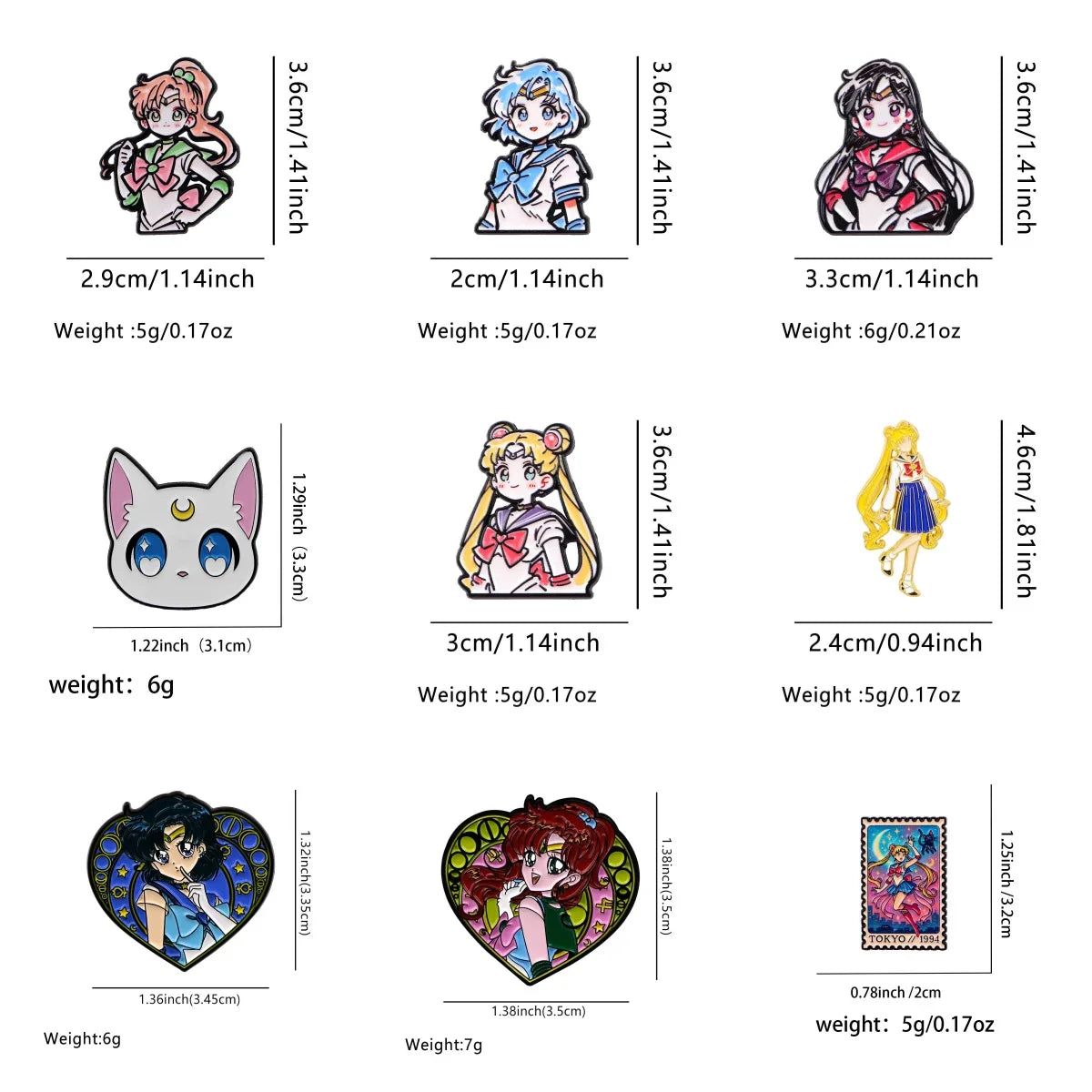 Cartoon Anime Enamel Brooch Pins – Kawaii Metal Badge Jewelry for Clothing & Backpack Gifts