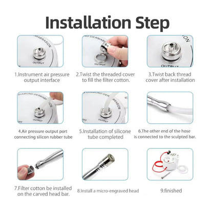 AOKO 3-in-1 Diamond Microdermabrasion Machine – Vacuum Suction & Water Spray Tool for Facial Moisturizing & Skin Exfoliation