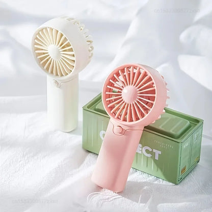 Cute Mini Portable Handheld Fan | Lightweight Pocket Electric Fan, Low Noise for Students, Outdoor Use 2025