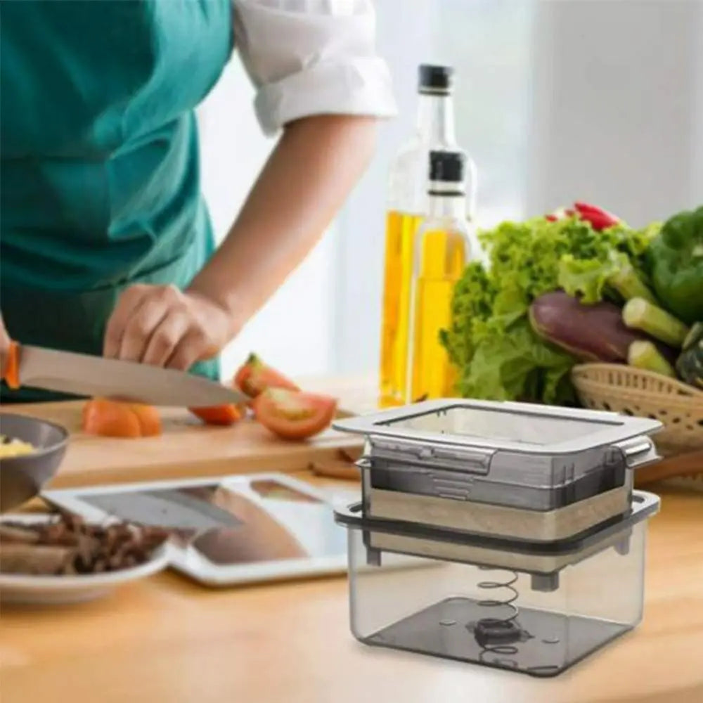 3-Layer Tofu Press & Drainer - Built-in Drainage, Dishwasher Safe - Essential Kitchen Cooking Tool for Perfect Tofu Making