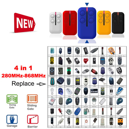 868MHz & 433MHz Garage Door Remote Control | XT2 XT4 SLH LR Transmitter for Gate & Opener   2/2