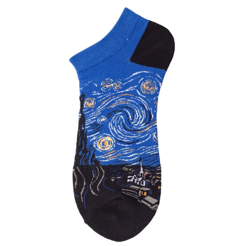 40-Style Colorful Cotton Ankle Socks – Fashion Novelty Short Socks for Men & Women, Funny Animal, Food & Avocado Casual Designs
