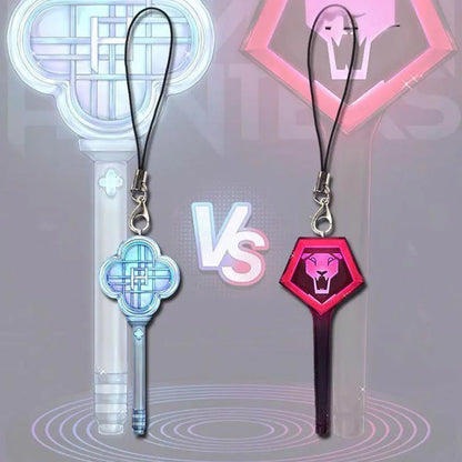 Anime & K-Pop Demon Hunters Cosplay Keychain – Acrylic Light Stick Pendant for Phone, Bag, and Accessories Gift