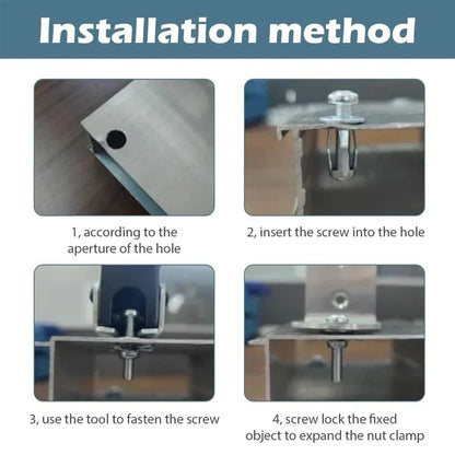 40/4Pcs Jack Nut Expansion Petal Screw Anchors Plugs Curtain Clamp Rivet Lock Bolt Wall Fasteners