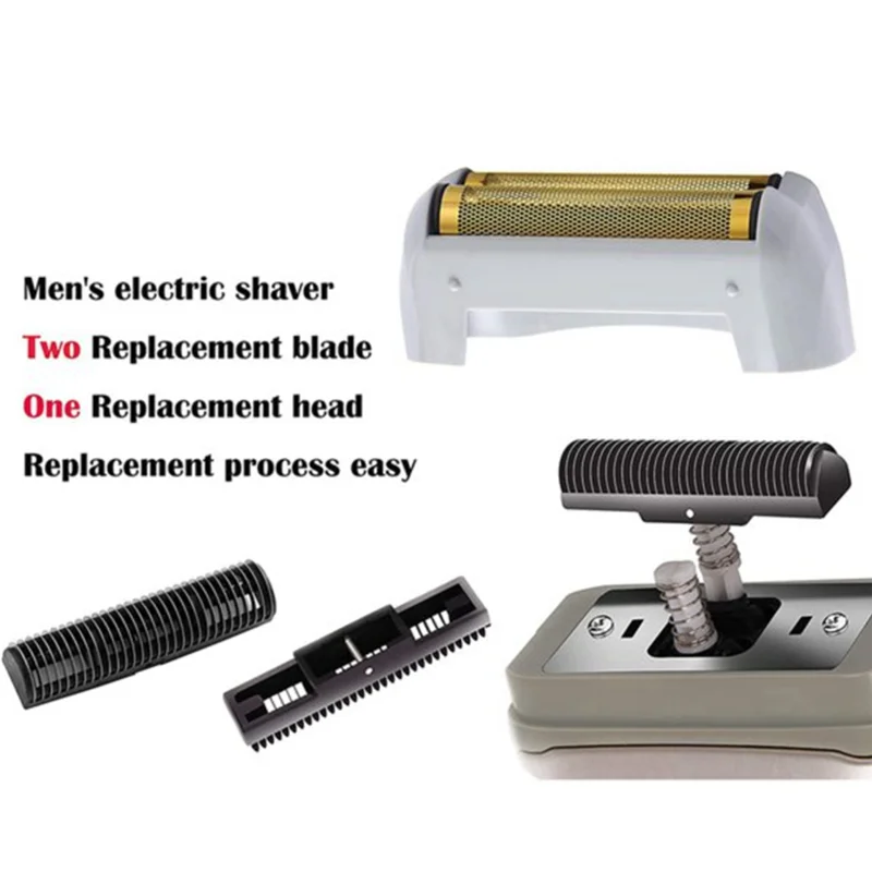 Replacement Cutter & Net for Andis 17150/17200 – Washable 3D Floating Shaving Blade Gold