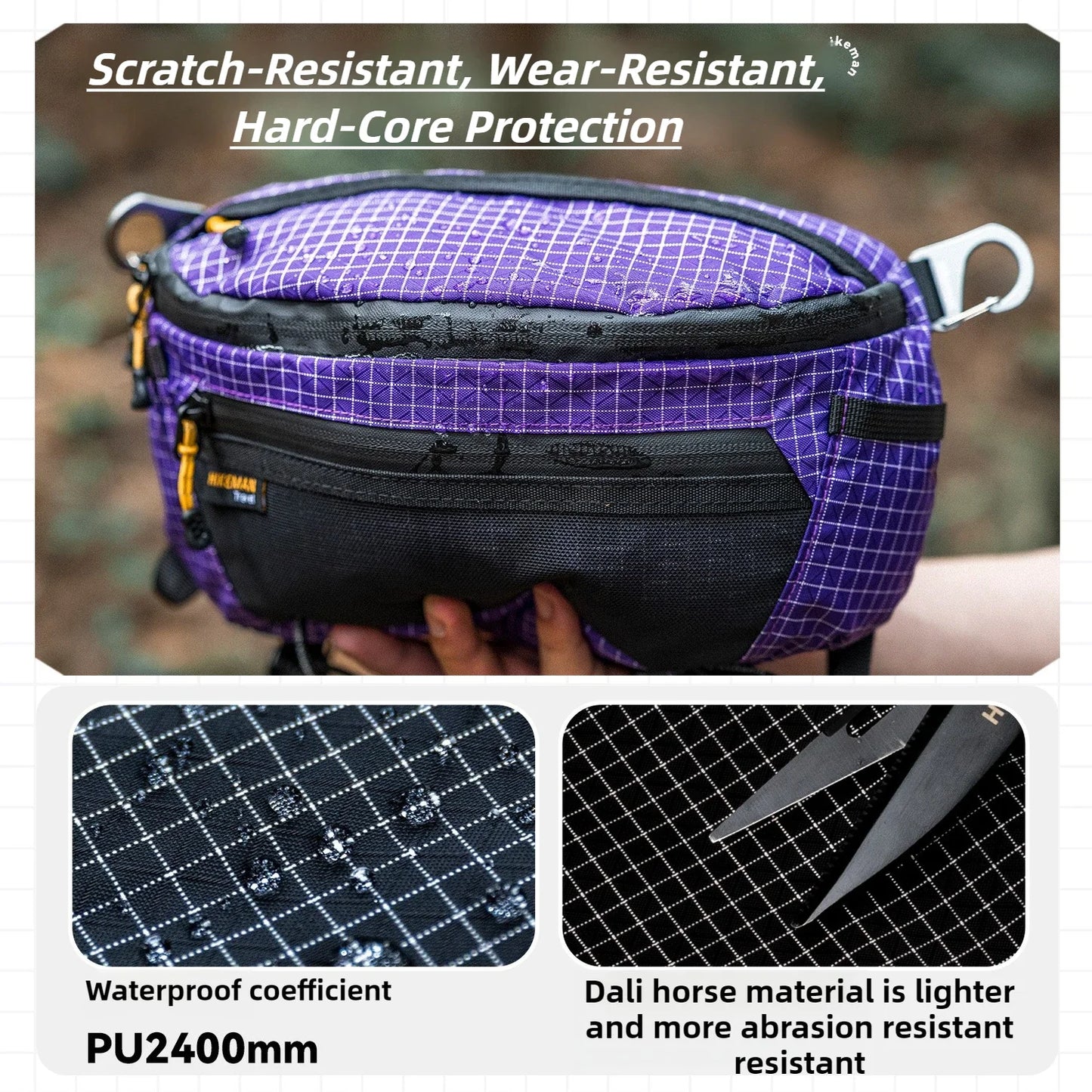 HIKEMAN Waterproof Outdoor Hiking Chest Bag – Large Capacity Crossbody Pack for Cycling, Camping & Travel