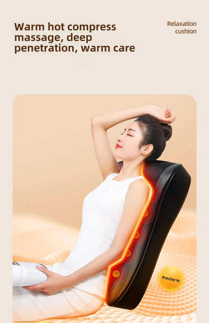 JAIYORL Electric Shiatsu Neck Massage Pillow – Deep Kneading Heat Cushion for Shoulder and Muscle Relaxation