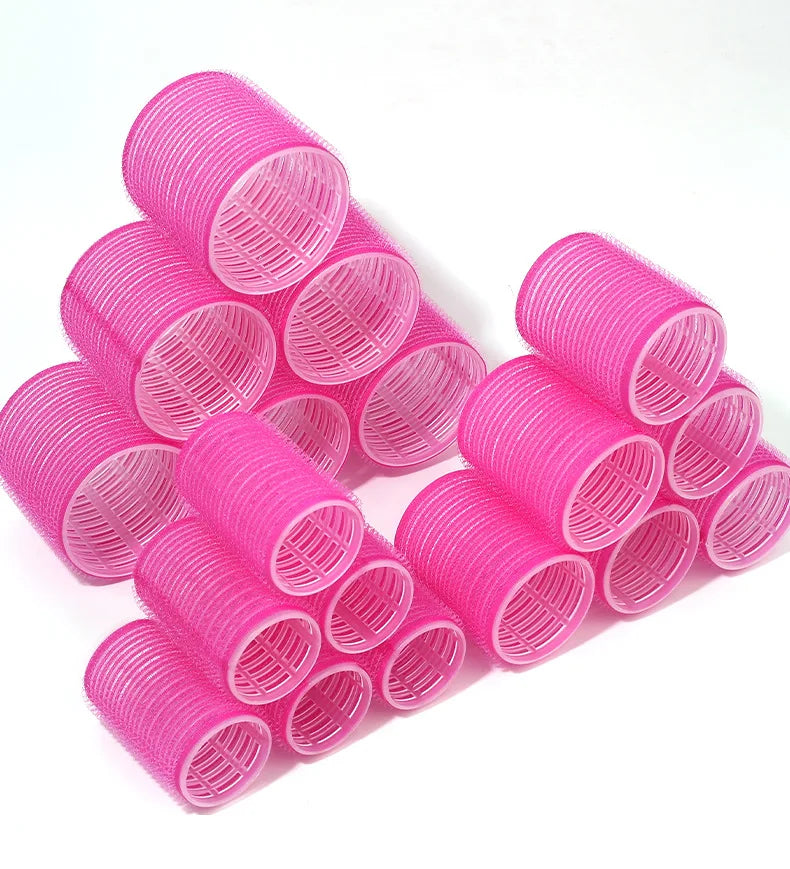 28pcs Hair Roller Set – 18 Plastic Self-Grip Curlers in 3 Sizes with 10 Metal Clips for DIY Hairdressing