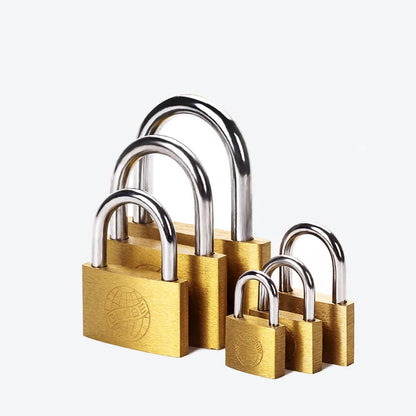 Copper Padlock Small Locks – Luggage, Case, Locker Security with 3 Keys (20mm-50mm) for Home & Hardware Use