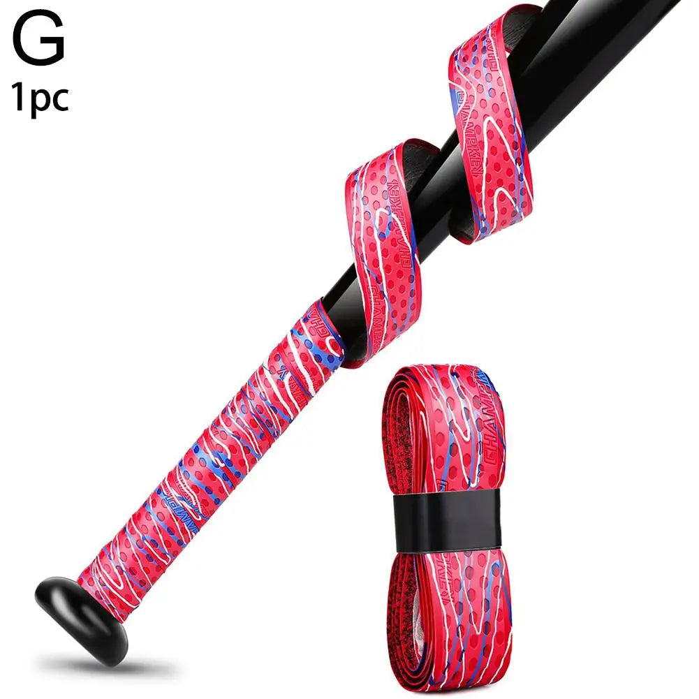 PU Baseball Bat Grip Tape – Multicolor Shock Absorption, Anti-Slip for Baseball, Softball, Cricket, and Hockey Bats