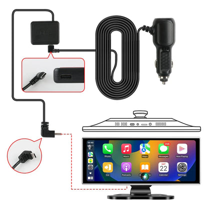 10/11.26" 4K Dash Cam — Dual Lens Car DVR with Wireless CarPlay, Android Auto, GPS & WiFi Video Recorder