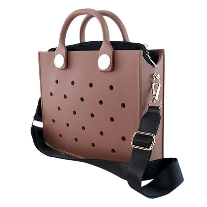 EVA Large Leather Shoulder Bag – Waterproof Casual Tote for Women, Beach Bag & Fashion Storage Handbag