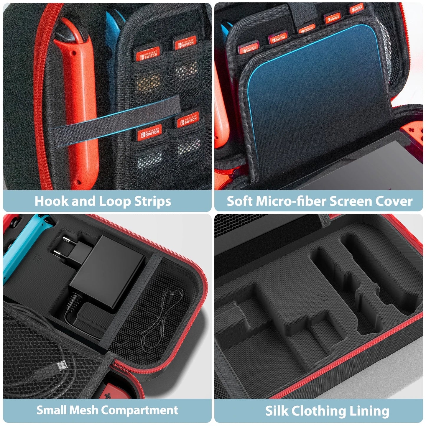 OIVO Large Storage Bag for Nintendo Switch OLED - Portable Carrying Case, Anti-Scratch, Waterproof Travel Bag