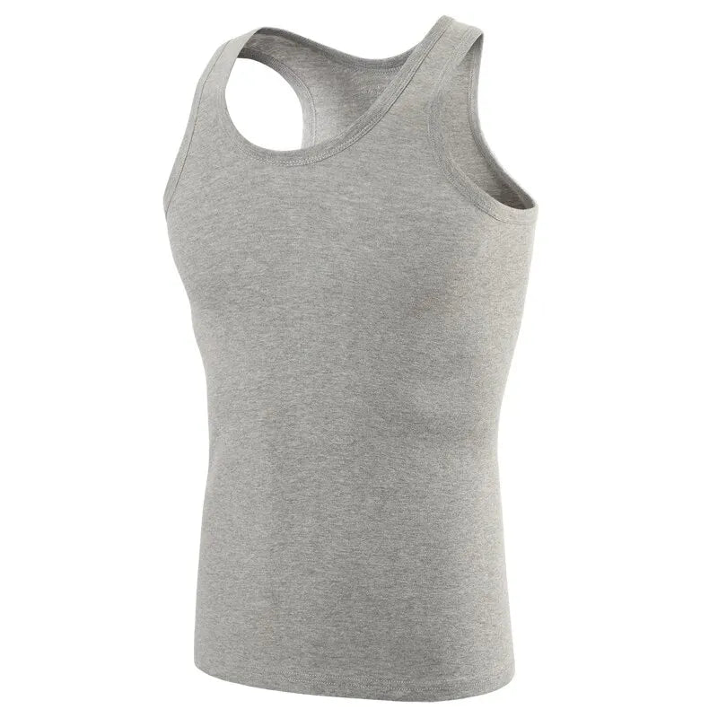 Sweat in Style: Men's Pure Cotton Bodybuilding Vest - Comfortable Outerwear for Motion and Sweatshirt Sessions