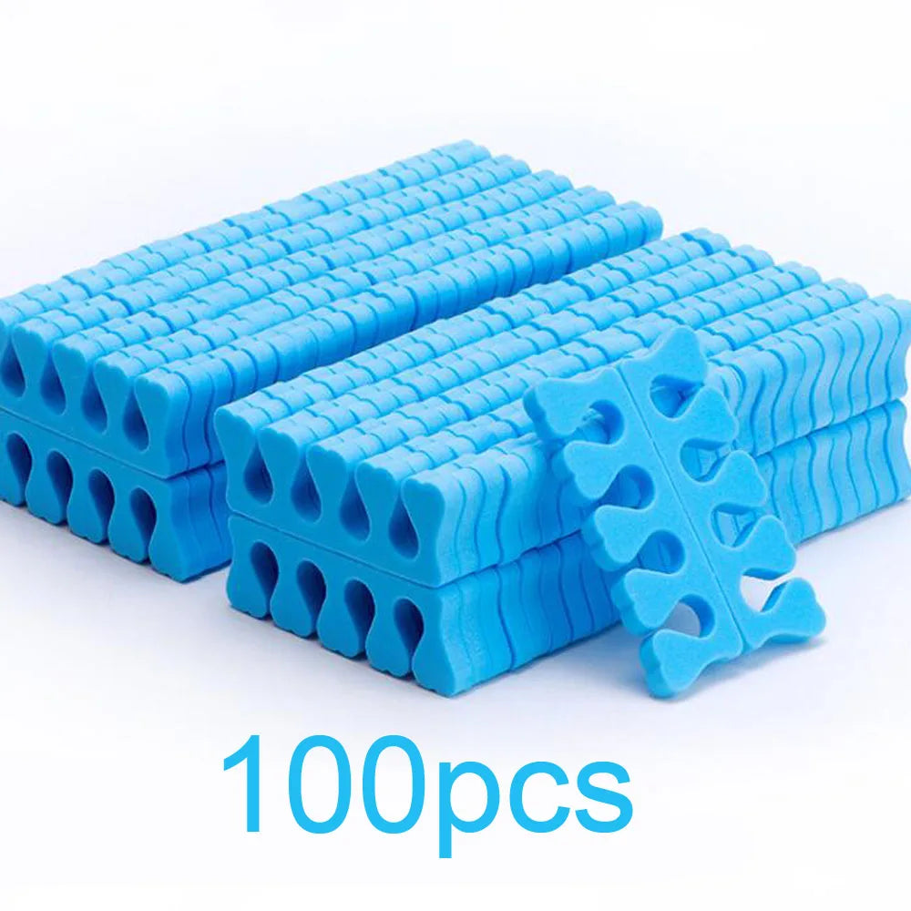 50 Pairs Soft Toe Separators – Flexible Heart Shape Nail Art & Pedicure Tools for Manicure Practice & Foot Care Support