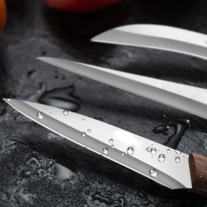 3 Pcs Professional Sharp Kitchen Knife Set - Chef Carving Tools for Food, Fruit, and Cake
