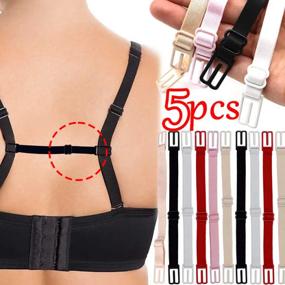 Invisible Non-Slip Bra Strap Holders: Adjustable Women's Underwear Lingerie Extenders with Shoulder Straps Belt Buckles - Pack of 1-5