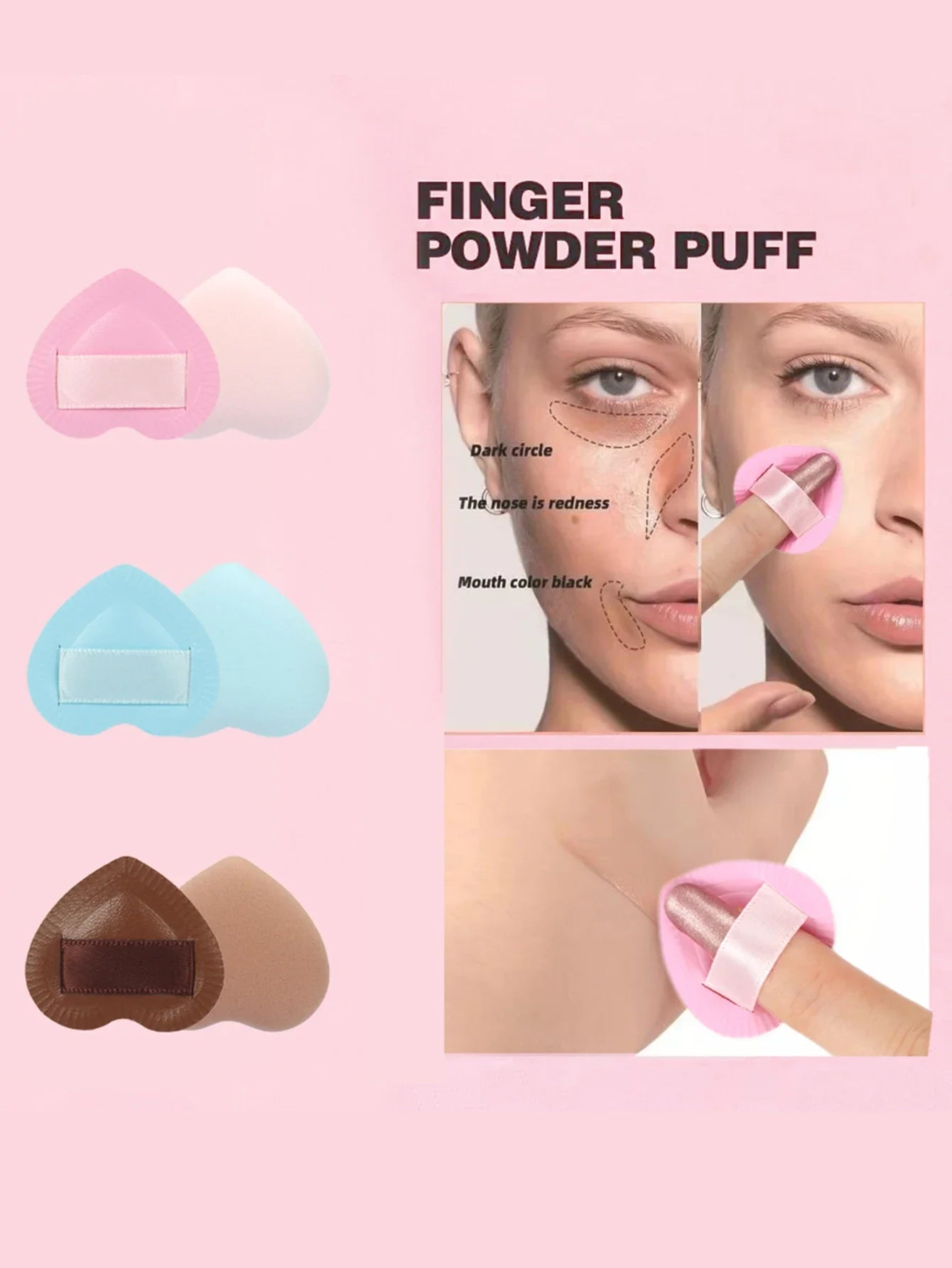 15/30/60 Mini Makeup Sponges – Beauty Powder Puff for Concealer, Liquid Foundation & Face Cosmetics