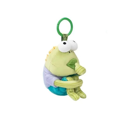 SpongeBob Ugly-Cute Fish Plush Keychain - Funny Kawaii Bag Charm & Gift Decoration
