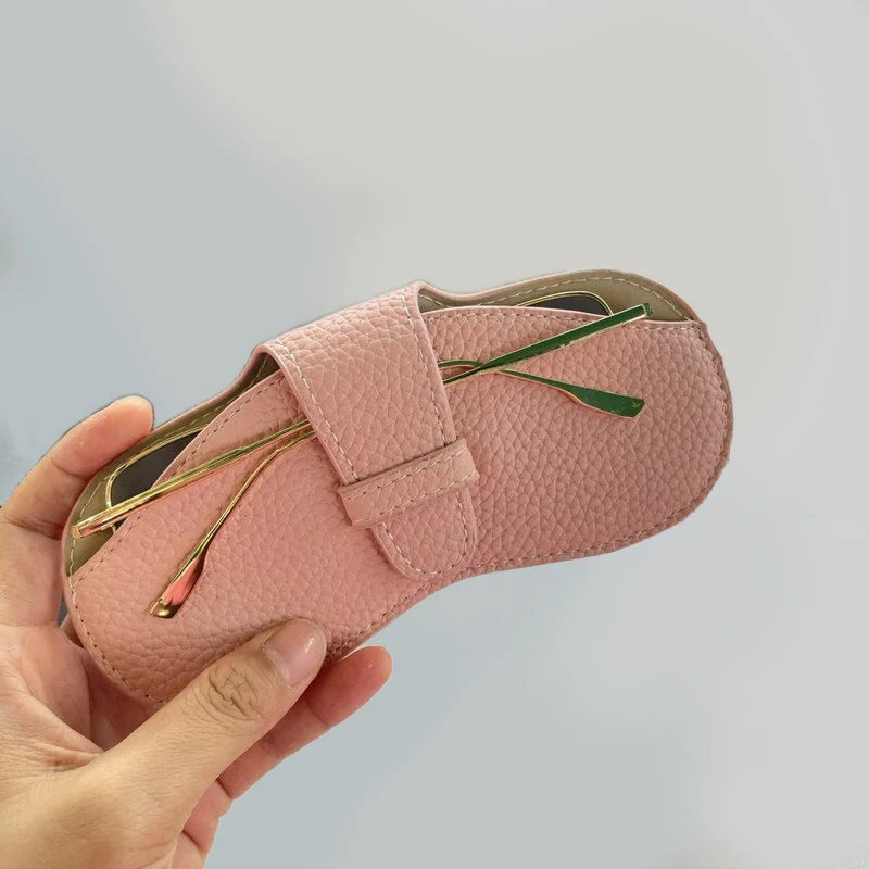 Women’s Leather Soft Glasses Case – Portable Sunglasses Protector Pouch Fashion Eyewear Storage Bag Accessory