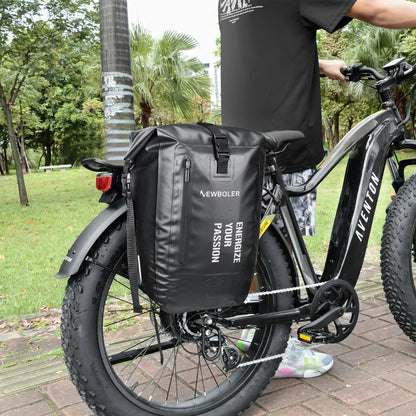 NEWBOLER 27L Bike Pannier Bag — Large Capacity Waterproof Rear Seat Trunk Bag for Travel & Electric Bike Accessories