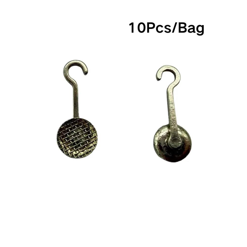 Orthodontic Lingual Button & Crimpable Hook Set – Metal Bondable Dental Traction Eyelets & Accessories for Dentistry Use