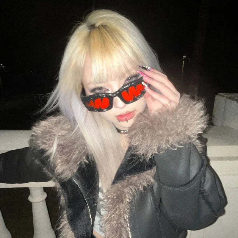 Hot Brteam Drip Glue Handmade Venom Sunglasses – Cool Street Style Unisex Sunglasses, Personalized Gifts for Rappers