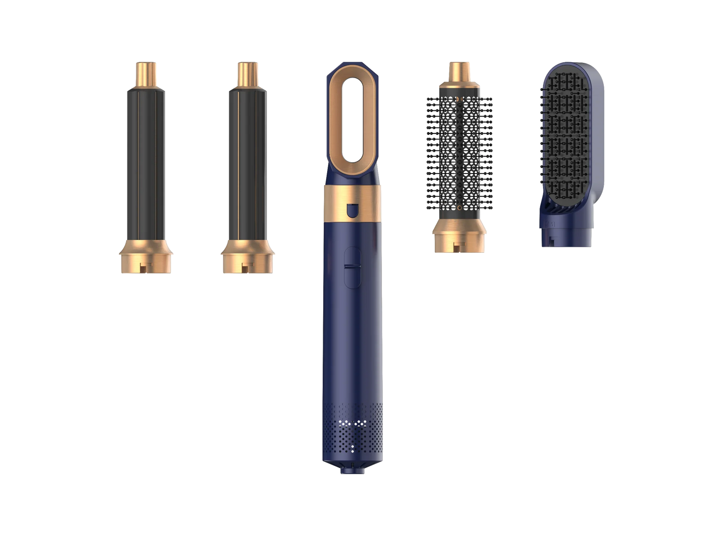 5 in 1 Low Noise Hair Styler – Professional Curling, Straightening & Drying Hot Air Brushes | 1000W