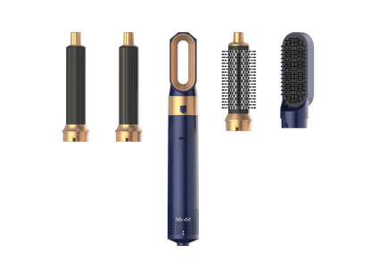 5 in 1 Low Noise Hair Styler – Professional Curling, Straightening & Drying Hot Air Brushes | 1000W