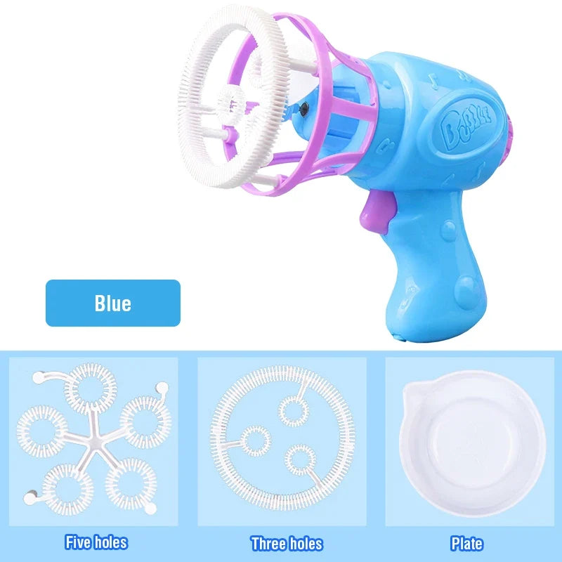 Kids Bubble Gun Toy - Automatic Soap Bubble Blower for Outdoor Play & Parties