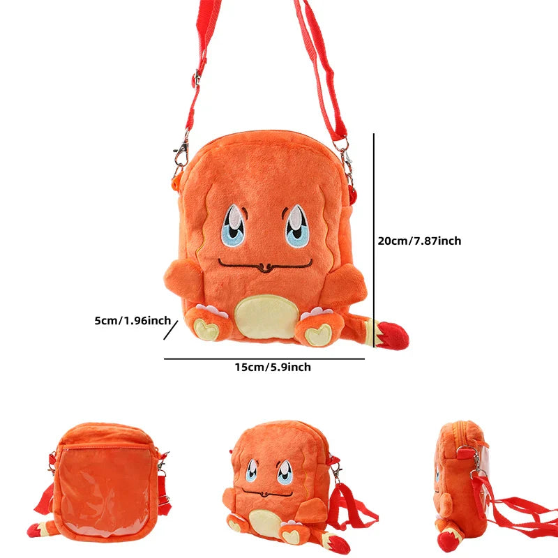 Pokemon Plush Backpack – Gengar, Mimikyu, Snorlax, Rowlet, Lucario & Charmander Anime Shoulder Bag Dolls
