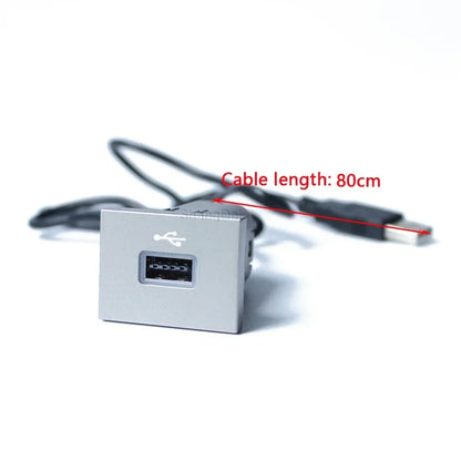 Car USB Audio Adapter — Black/Silver Input Cable for Ford Focus 2 Mk2 2009-2011, U-Disk Flash Interface Accessory
