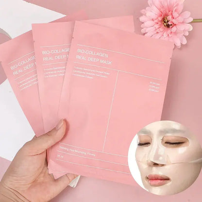 Bio Collagen Facial Mask – Deep Hydrating, Pore Shrinking Overnight Moisturizer Brightening Korean Skincare