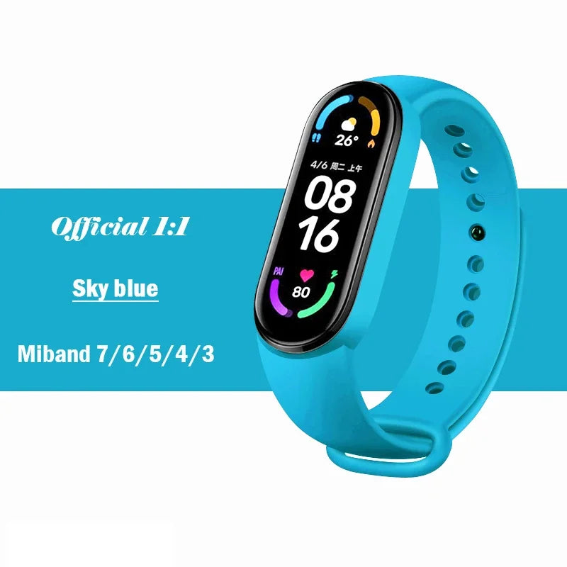Silicone Strap for Xiaomi Mi Band 3-7 NFC – Sport Replacement Wristband Bracelet