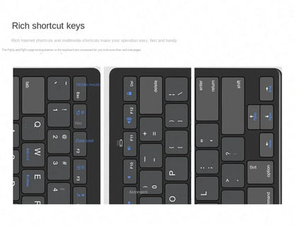 Mini Portable 78-Key Wireless Bluetooth Keyboard for PC, Tablet, iPad & Mobile Phones