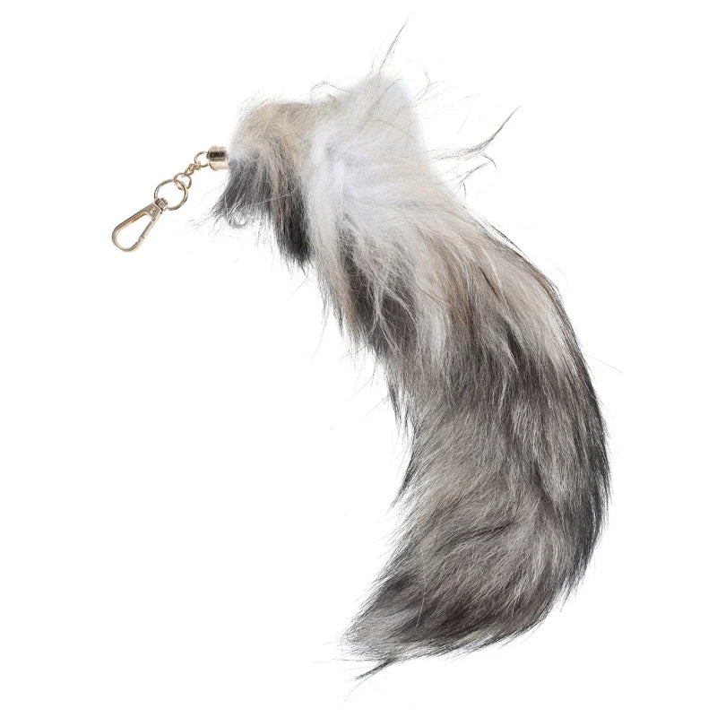 Raccoon Tail Keychain — Creative Coat Tail Key Ring Chain, Unique Gift for Men