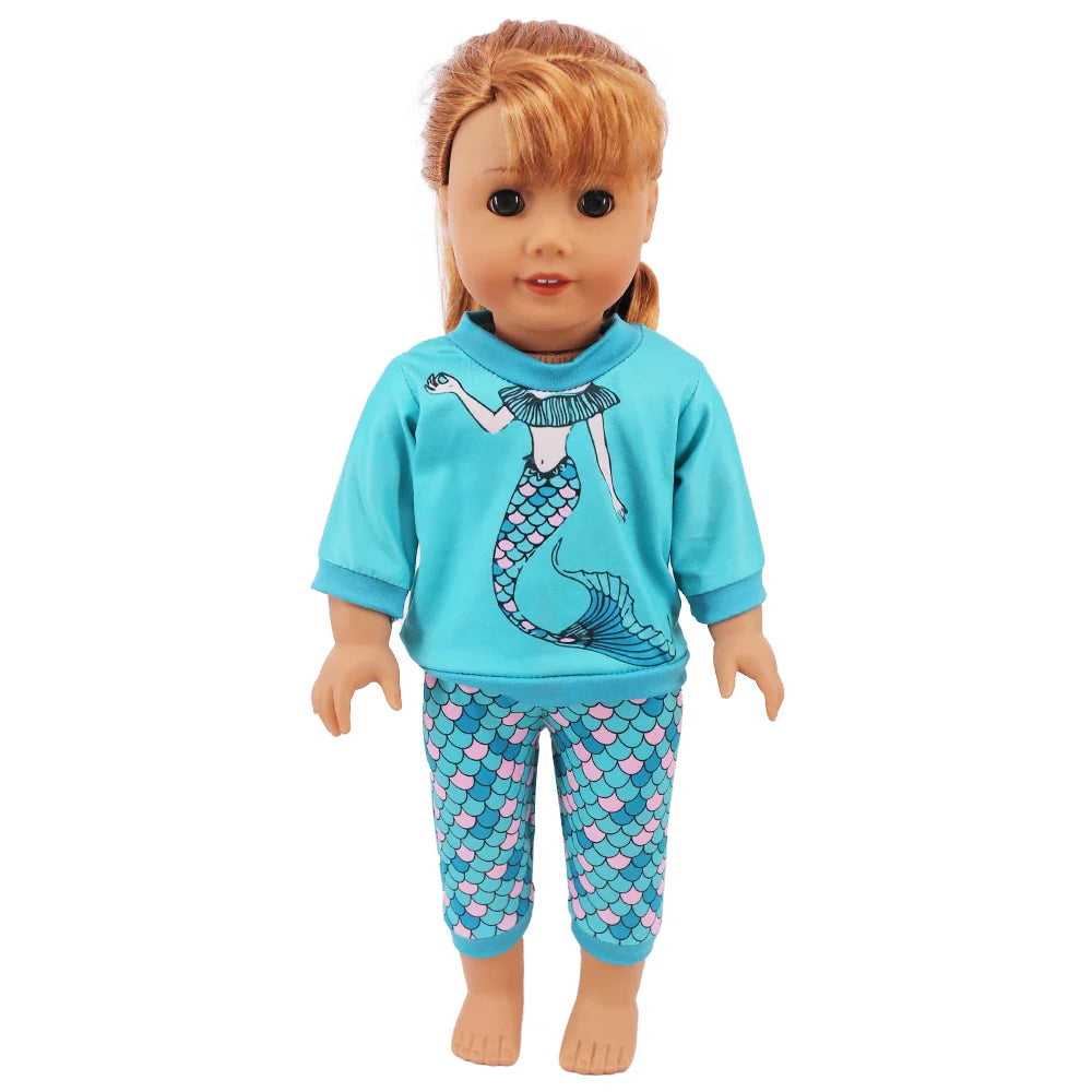 15-Style Doll Pajamas & Nightgowns – Cute Patterns for 18-Inch American & 43cm Born Dolls, Doll Accessories Toy