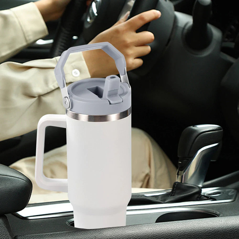 1/2PCS Sealing Bottle Covers for Stanley 20/30/40oz – Spill-Proof Flip Straw Lid Replacement for Tumbler Cups