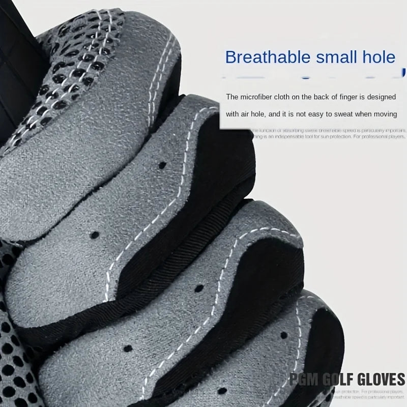 PGM Professional Golf Gloves – Breathable Microfiber, Non-Slip Grip for Club Swing & Putting Training
