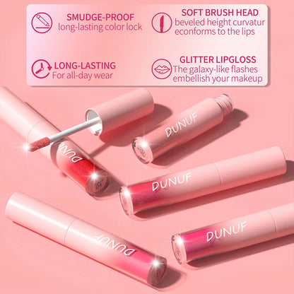 18-Color Sexy Red Diamond Glitter Lip Gloss – Metallic, Waterproof, Long-Lasting Matte Shimmer Liquid Lipstick for Women