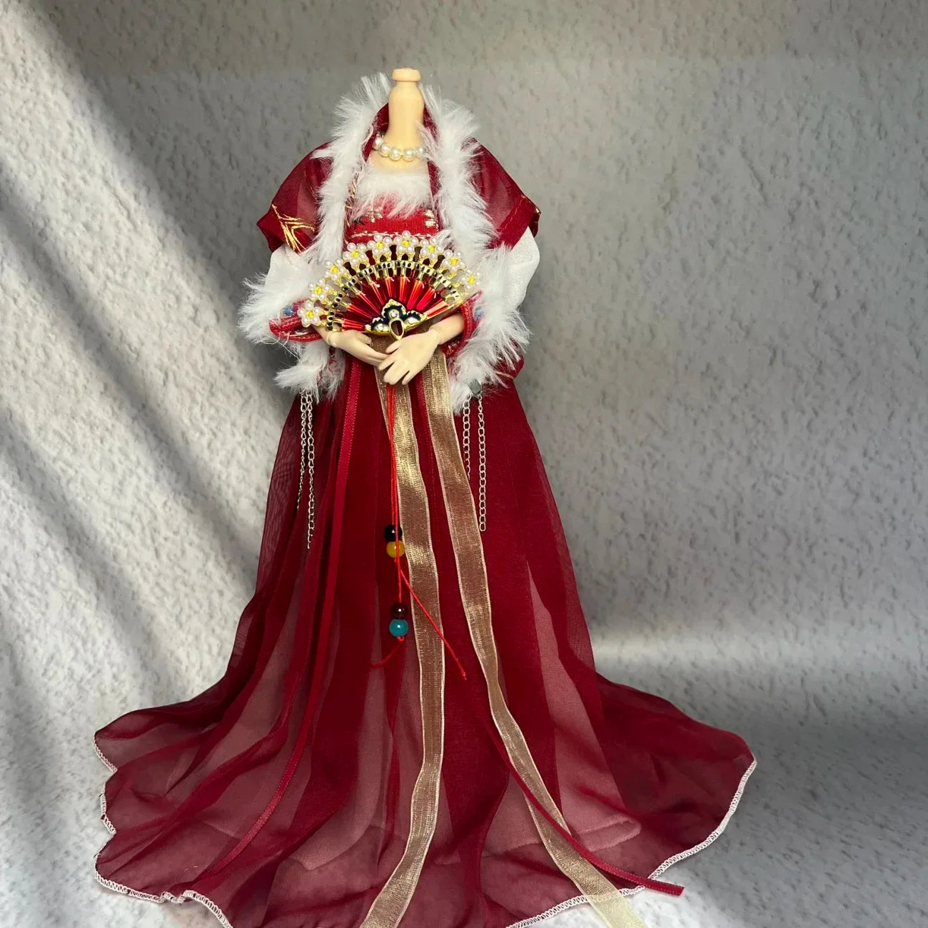 30cm 1/6 Scale Female Soldier Doll Outfit – Ancient Style Hanfu Cloak Suit for 12-Inch Action Figures, Toy Gift