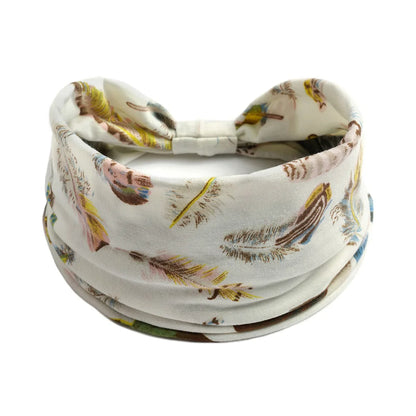 Bohemian Wide Cotton Stretch Headband for Women – Turban Headwrap, Bandage Hairband, Bandana Hair Accessories