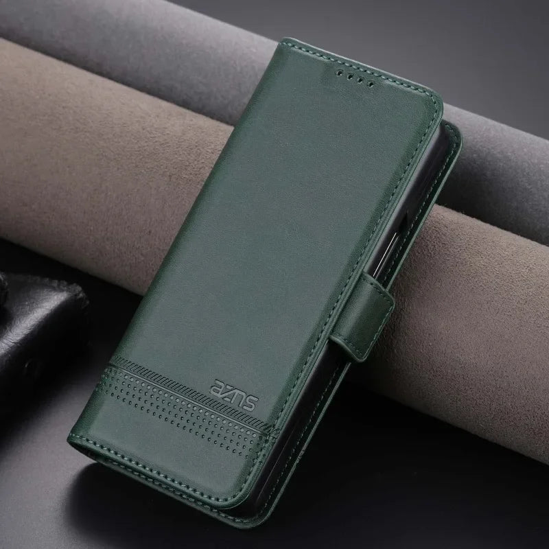 Phone Case for Samsung Galaxy Z Fold 6/5/4/3 — Fold6/5/4/3 5G Leather Wallet Card Holder Kickstand Shockproof Cover