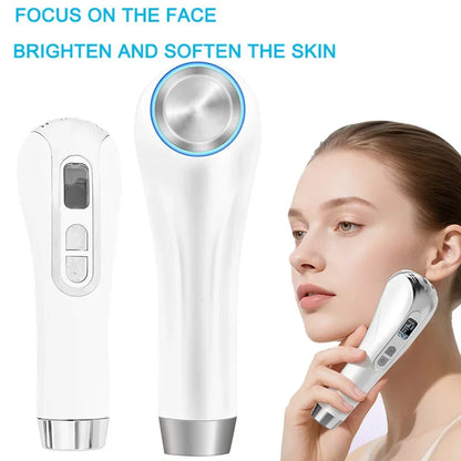 Ultrasonic Facial Skin Scrubber – Handheld 3Hz–10Hz Pore Tightening & Deep Cleansing Spa Skincare Facial Analyzer Tool