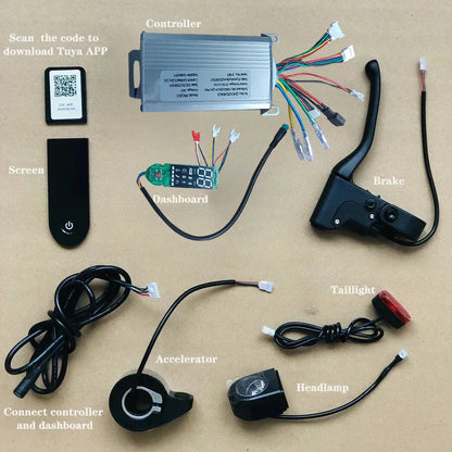 350W 36V 15A Scooter Controller Motherboard with Bluetooth & Tuya Smart – Compatible with FOSTON X-Play DIGMA, 8.5 Inch, Max Speed 30 Km/h