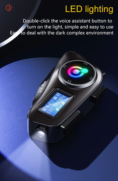 Q58 Max Motorcycle Helmet Bluetooth Intercom – IP65 Waterproof, 500M Range, Multi-Scene Music Sharing