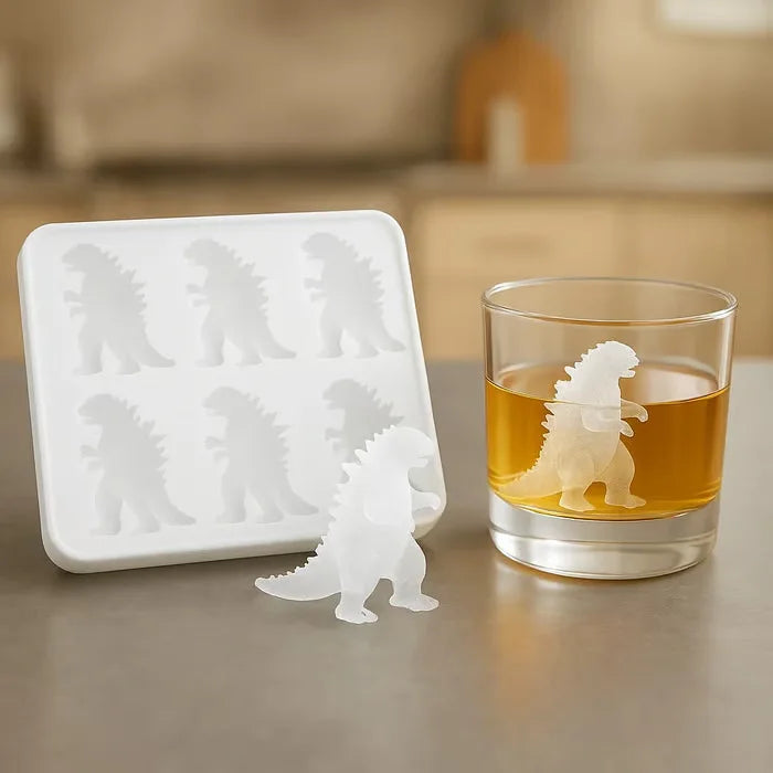 6-Grid Monster Silicone Ice Mold — Large Dragon-Shaped Ice Cube Tray for DIY Ice, Whiskey & Household Use