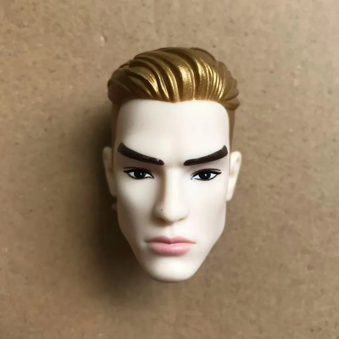 1/6 Male Doll Heads – DIY Ken Doll Parts for Beige Skin Dolls Accessories
